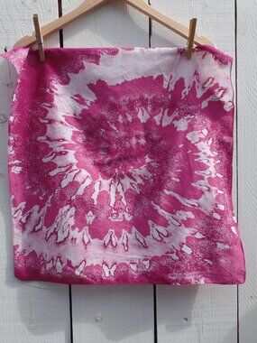 Bandana Tie-Dye Scarf DARK PINK